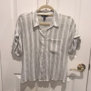 Striped button down shirt